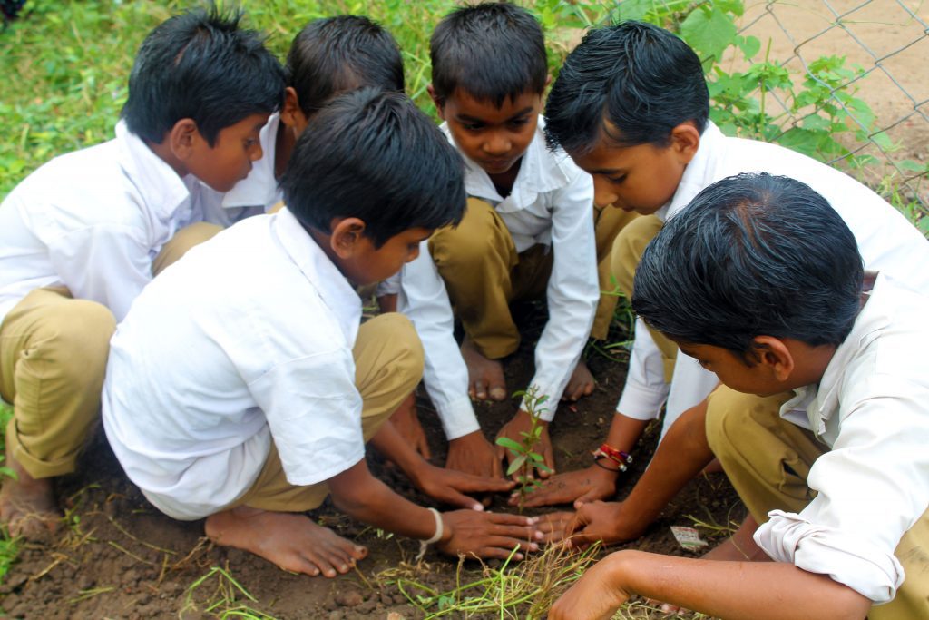 Wildlife week with the village school children at Satpura Tiger Reserve