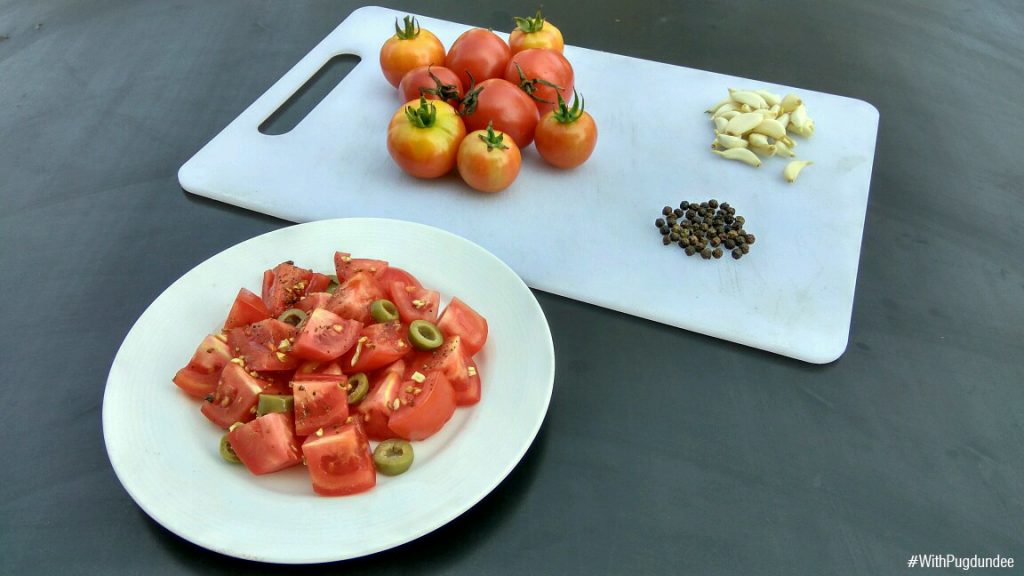 Tomato Salad with Roasted Garlic Recipe