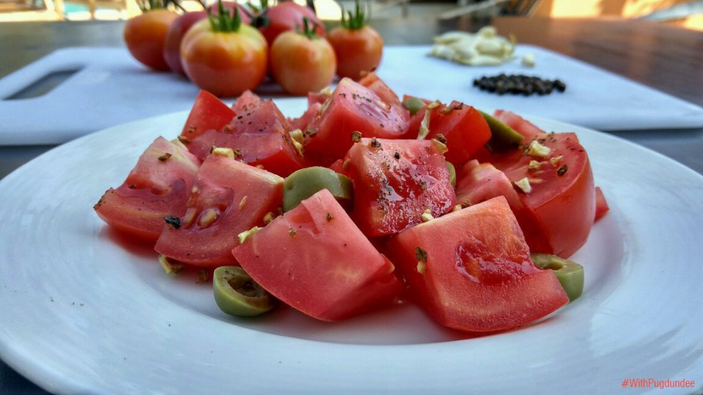 Tomato Salad with Roasted Garlic Recipe