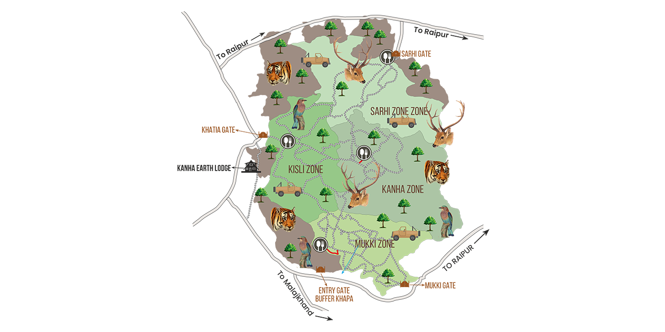 Map of Kanha National Park