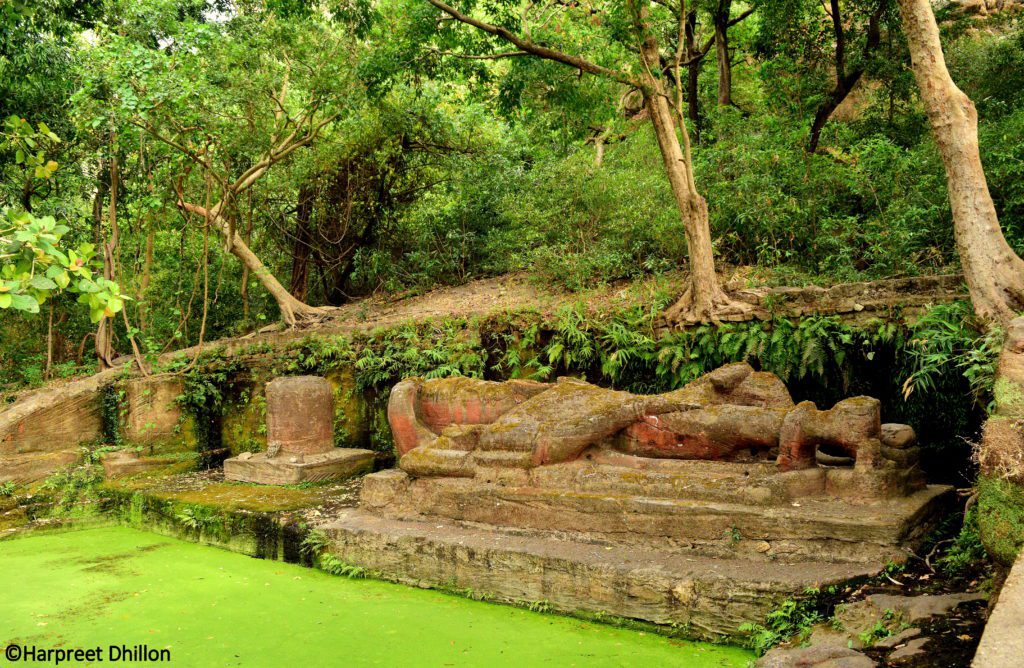 Lord Vishnu reclining posture
