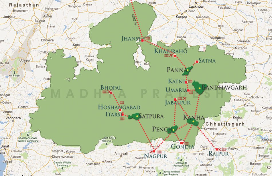 bandhavgarh national park map