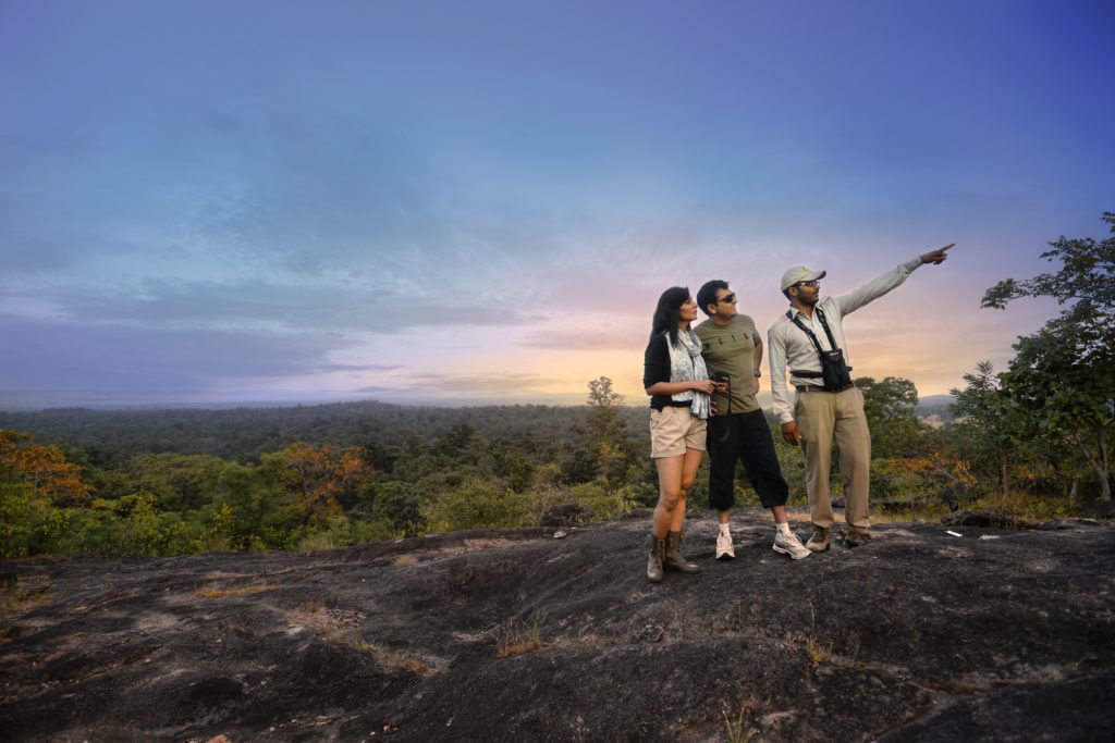 sunset walk scenic hilltop