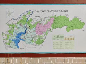 map of pench tiger reserve.