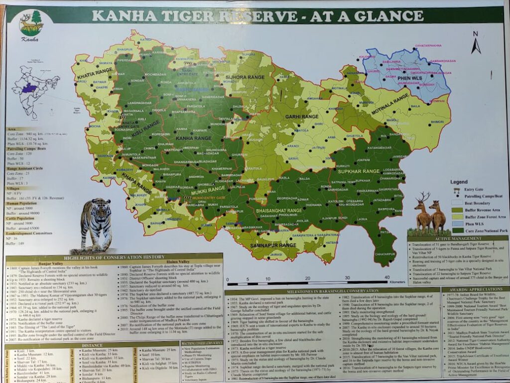 Map of Kanha National Park