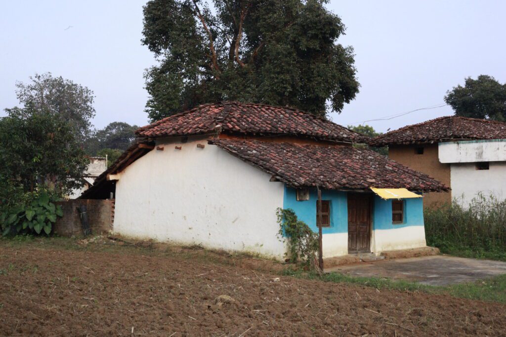 tribal house in kanha village