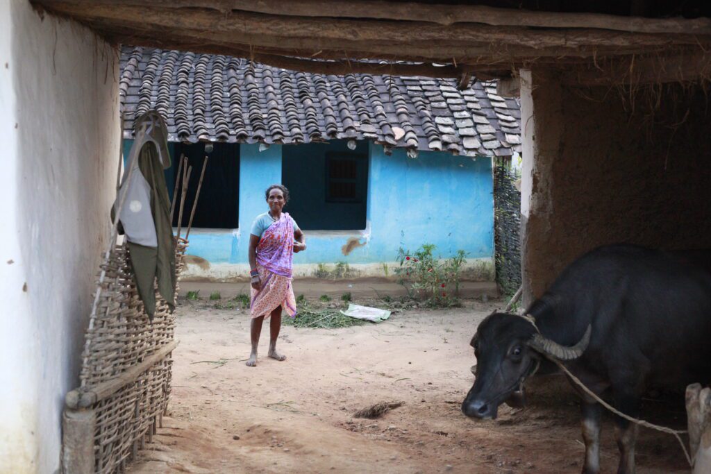 village site scene kanha national park