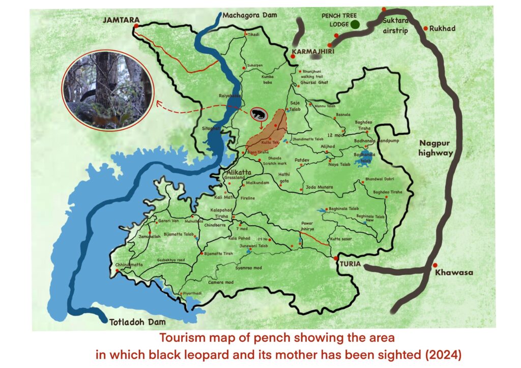 map of pench national park