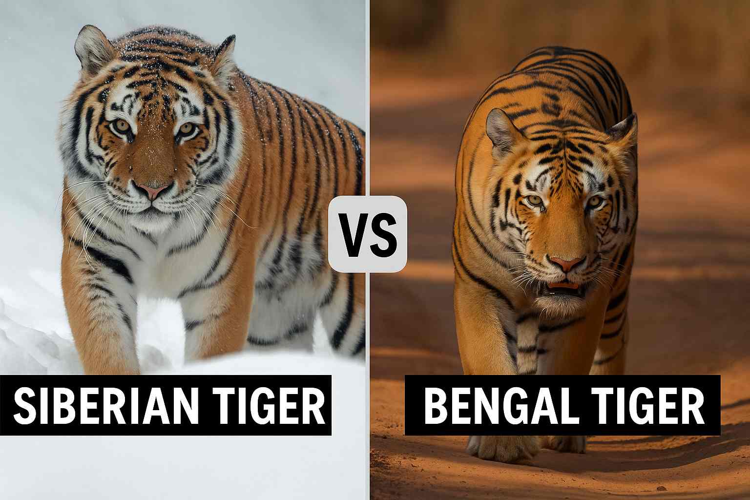 siberian vs bengal tiger